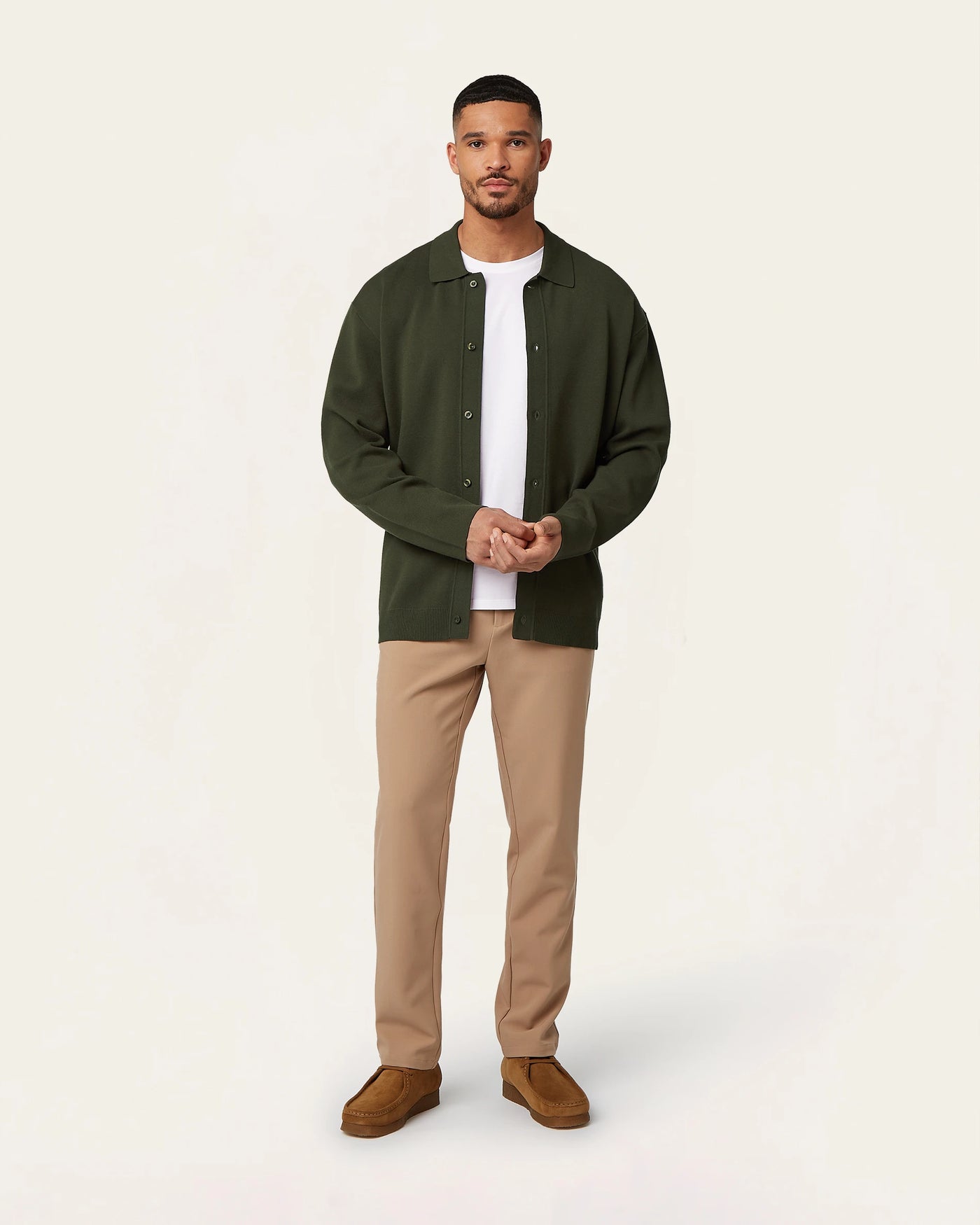 Jacquard Cardigan Dark Green