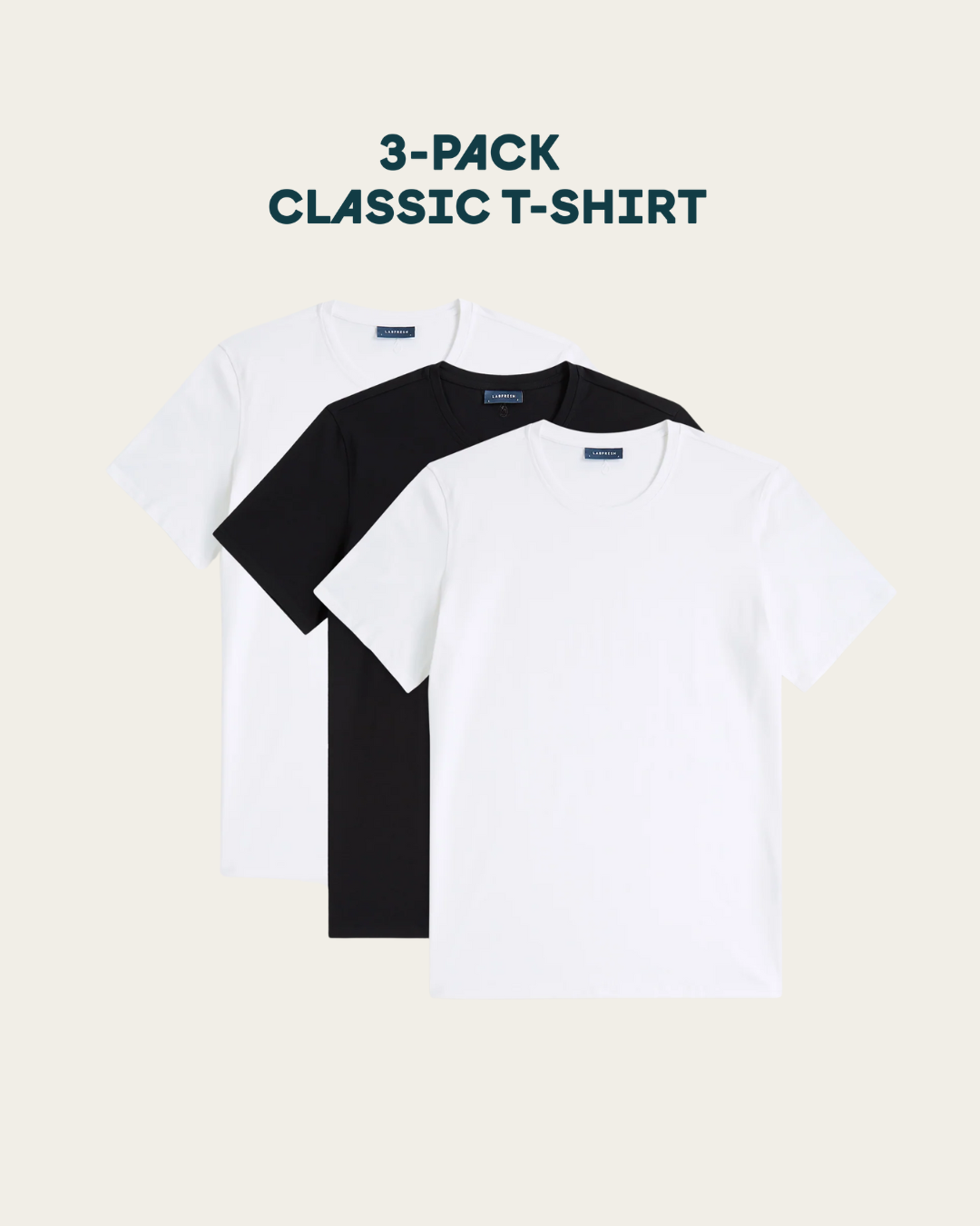 T-shirt 3-pack bundle | White & Black