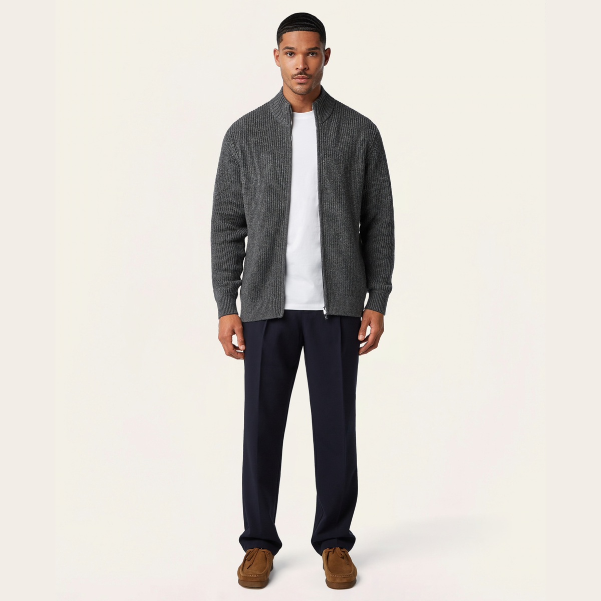 Heavy Seawool Cardigan Bundle | Navy Button & Grey Zip