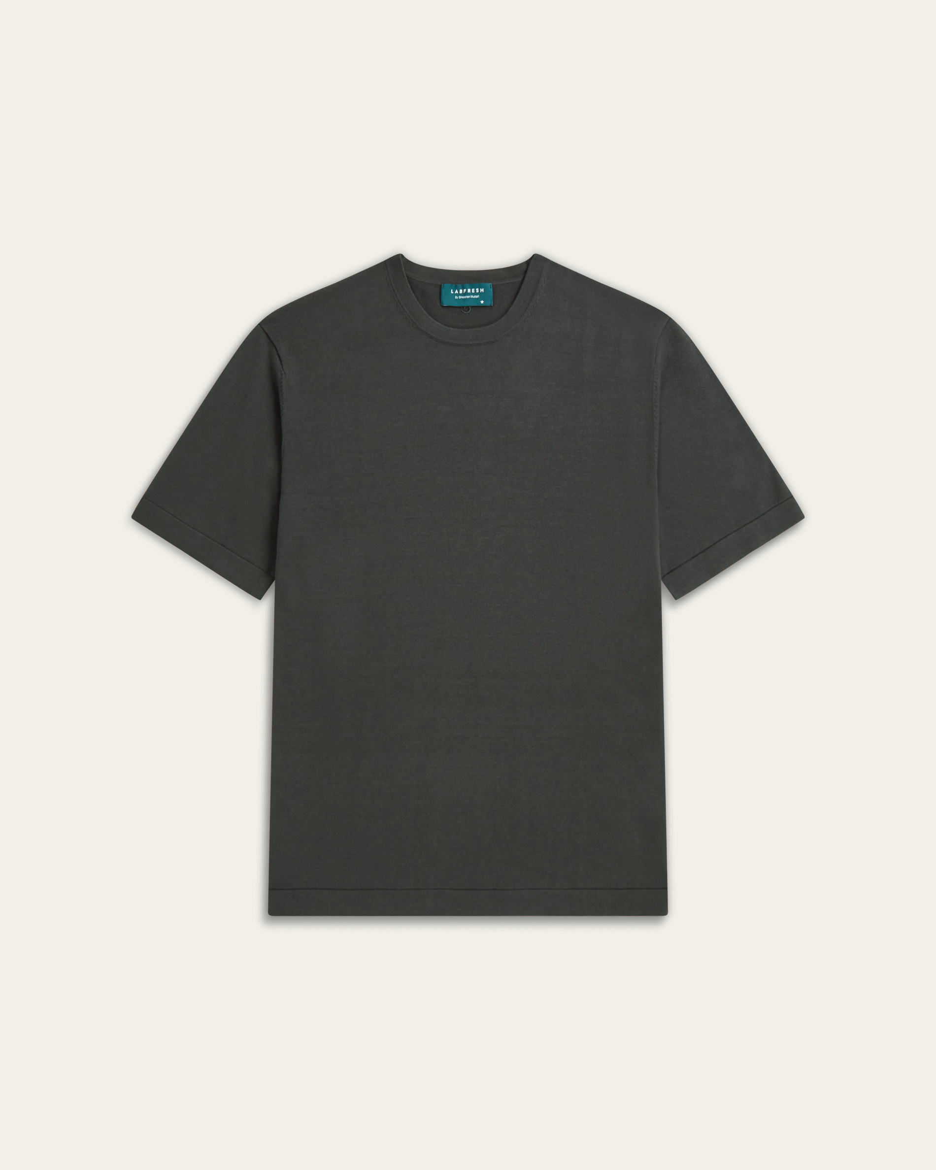 Knitted t-shirt Dark grey
