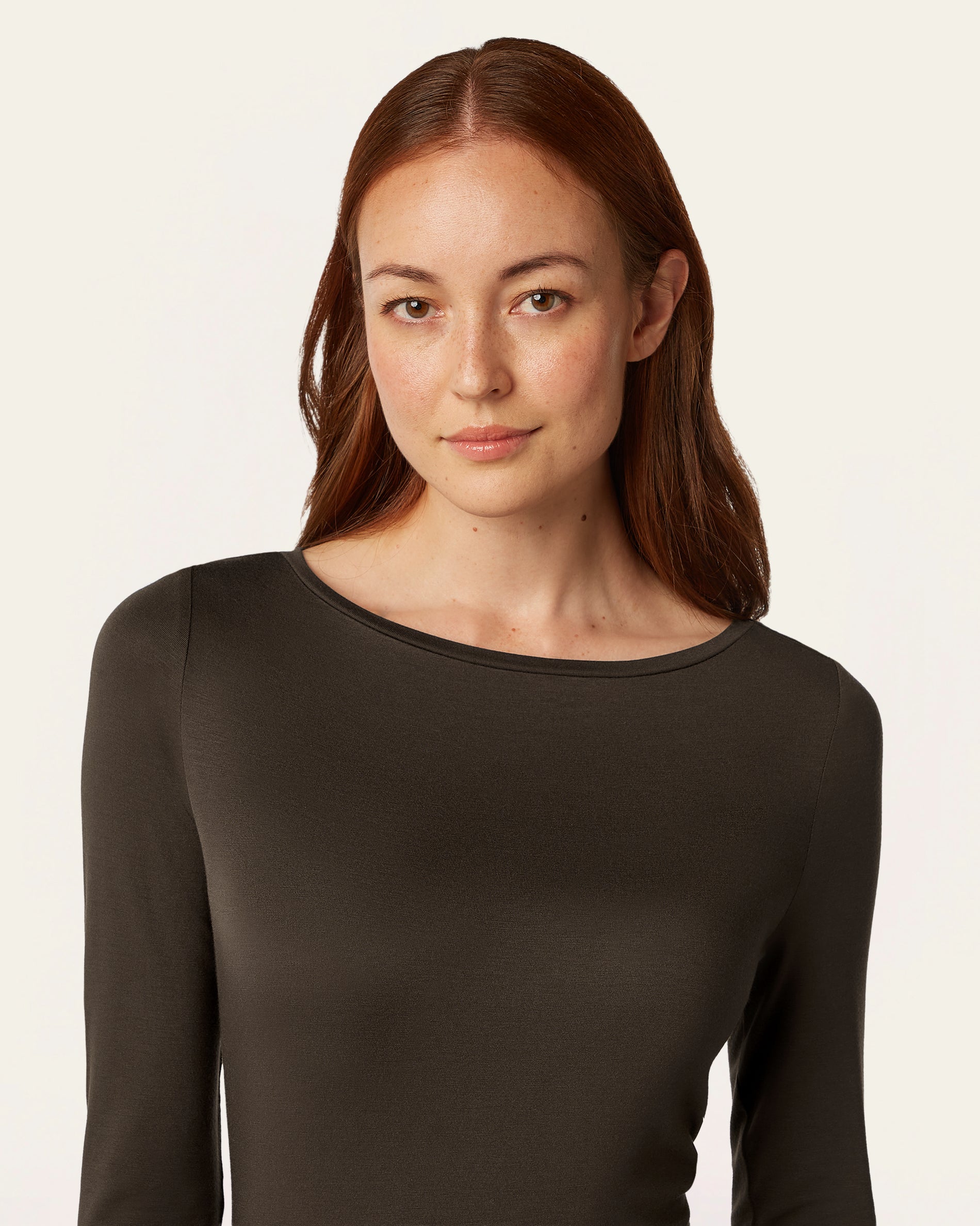 Boatneck Knit - Dark Brown
