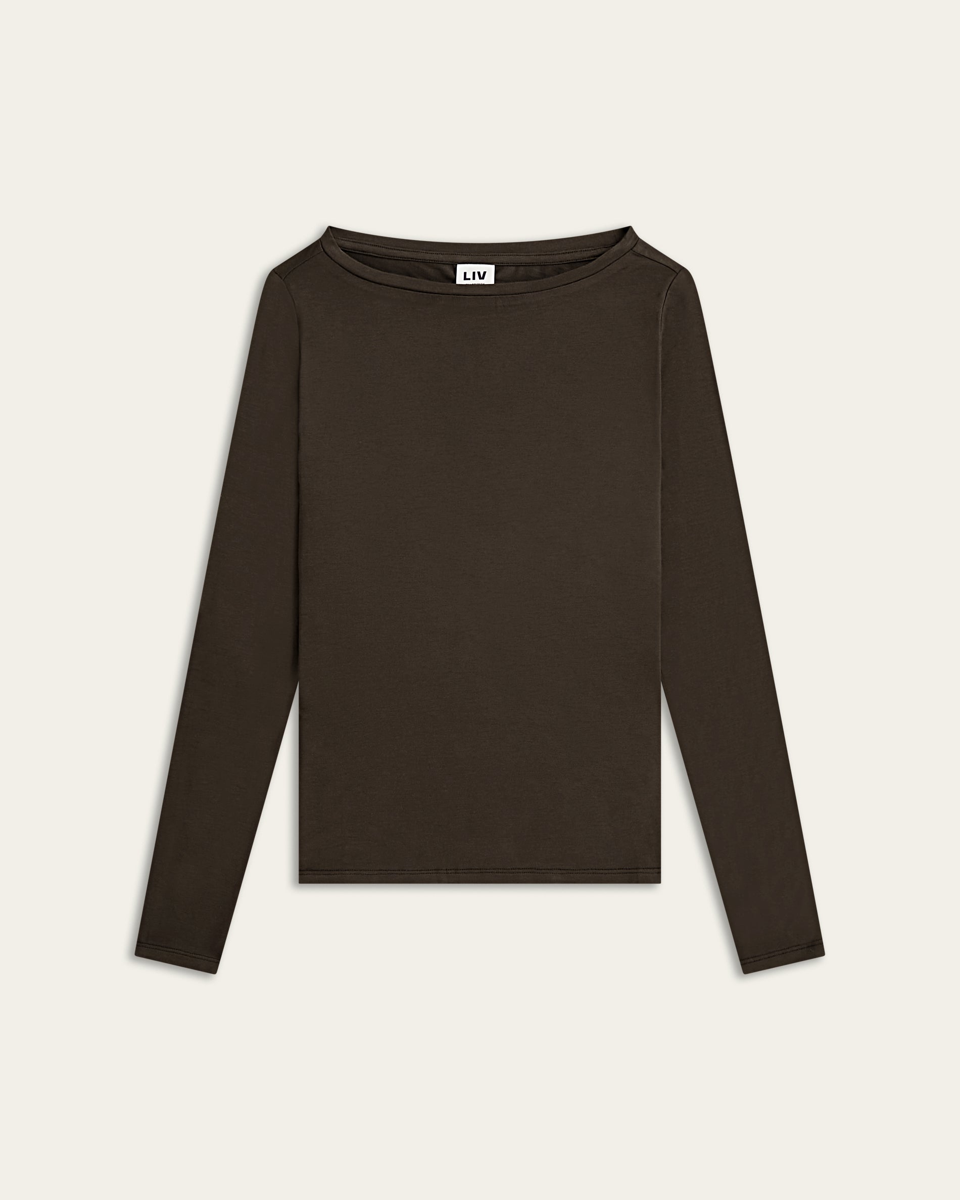 Boatneck Knit - Dark Brown