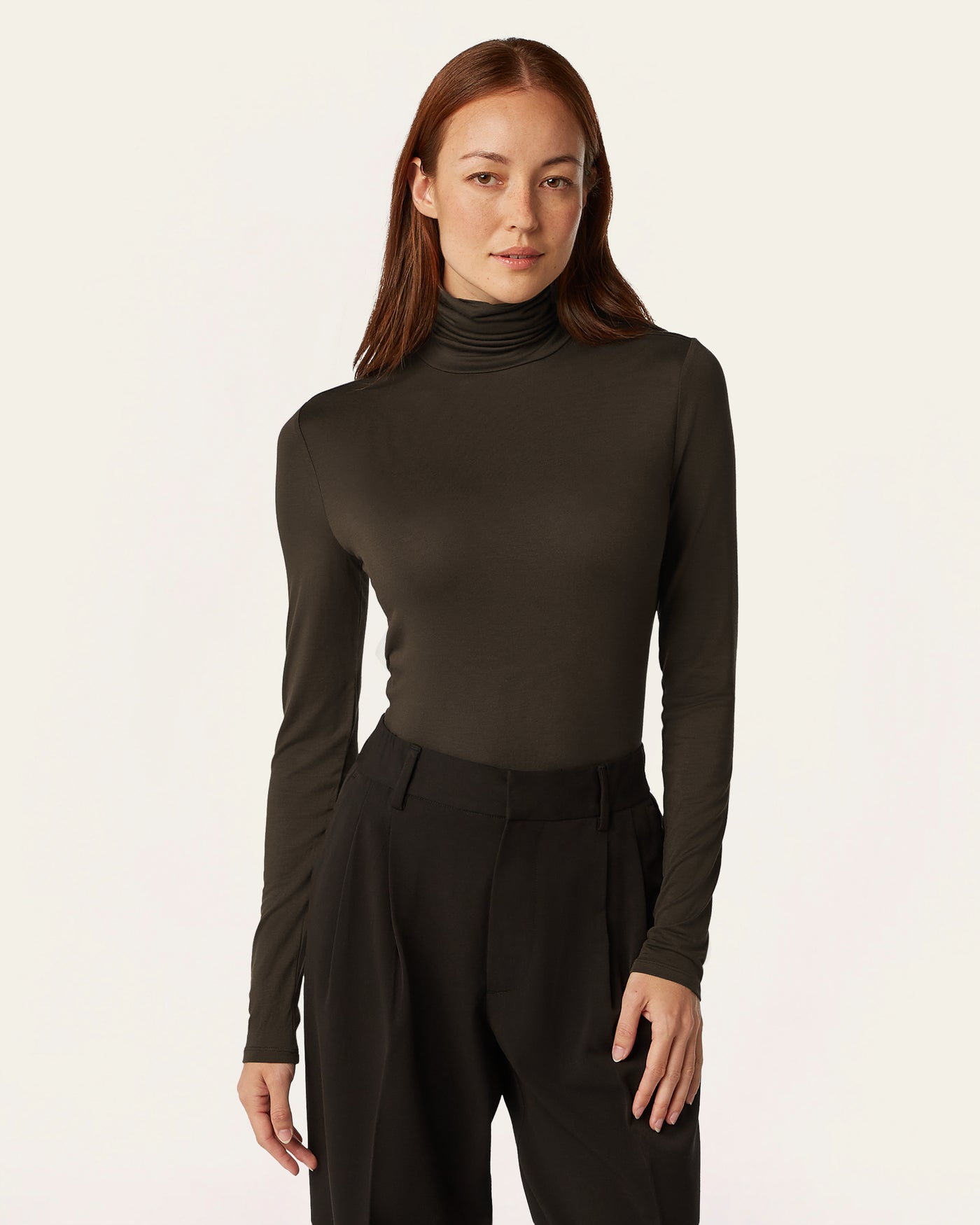 Turtleneck Knit - Dark Brown