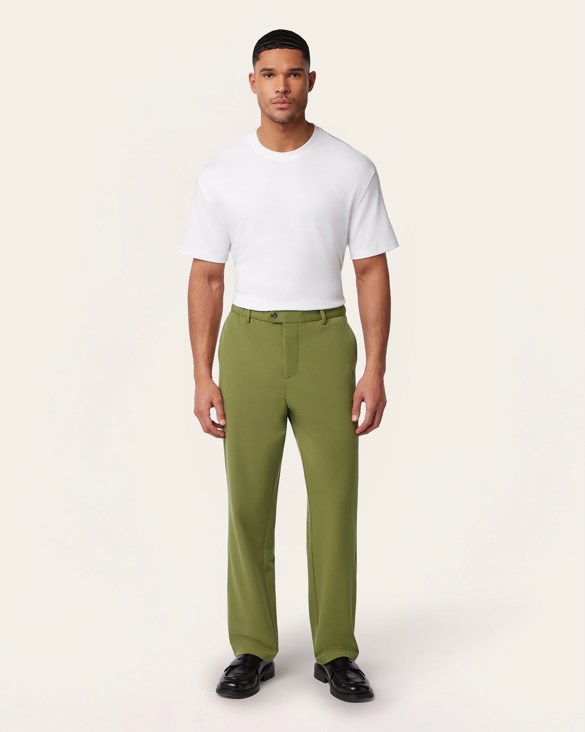 Straight Everyday Pants Olive
