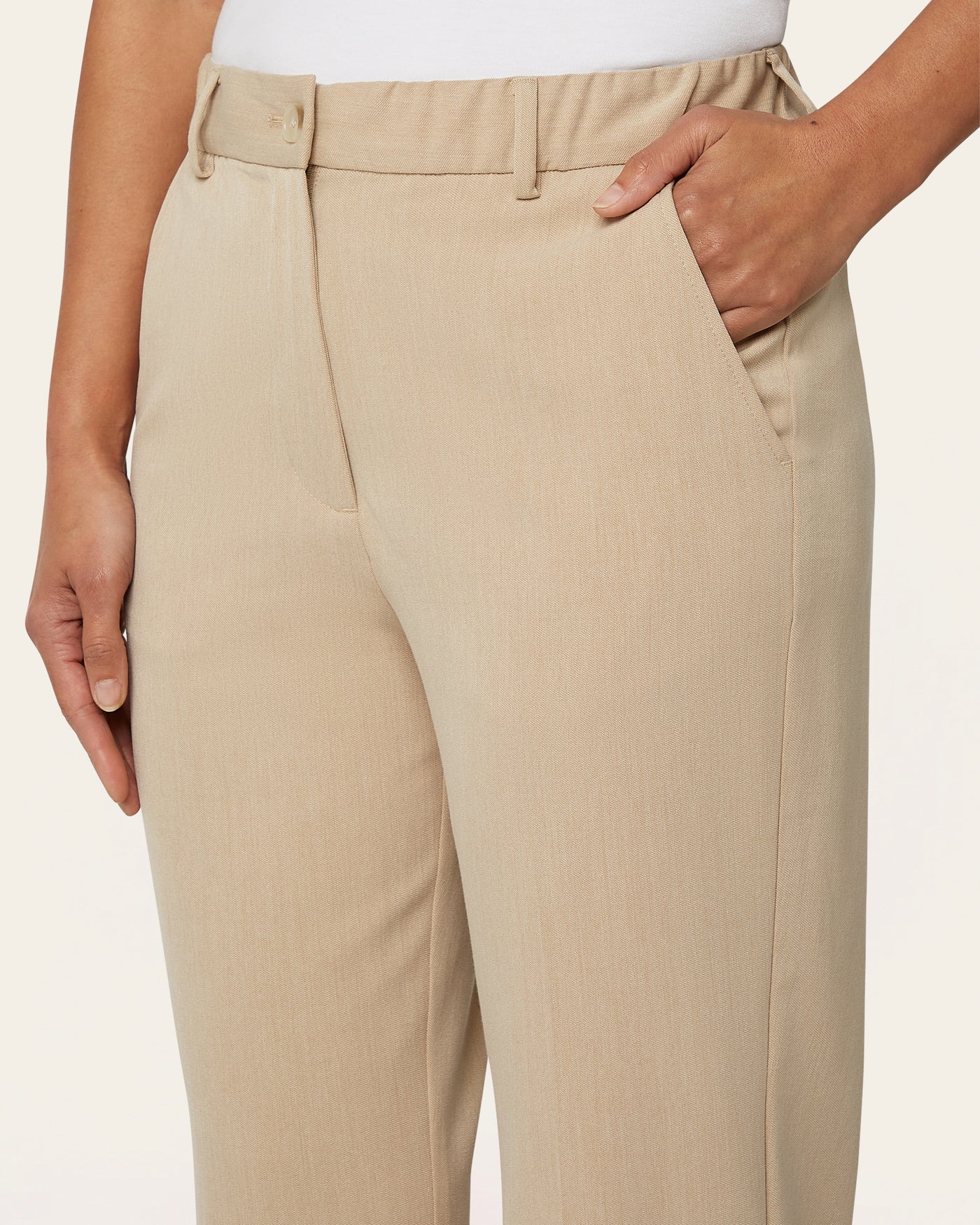 Straight Signature pants - Sand
