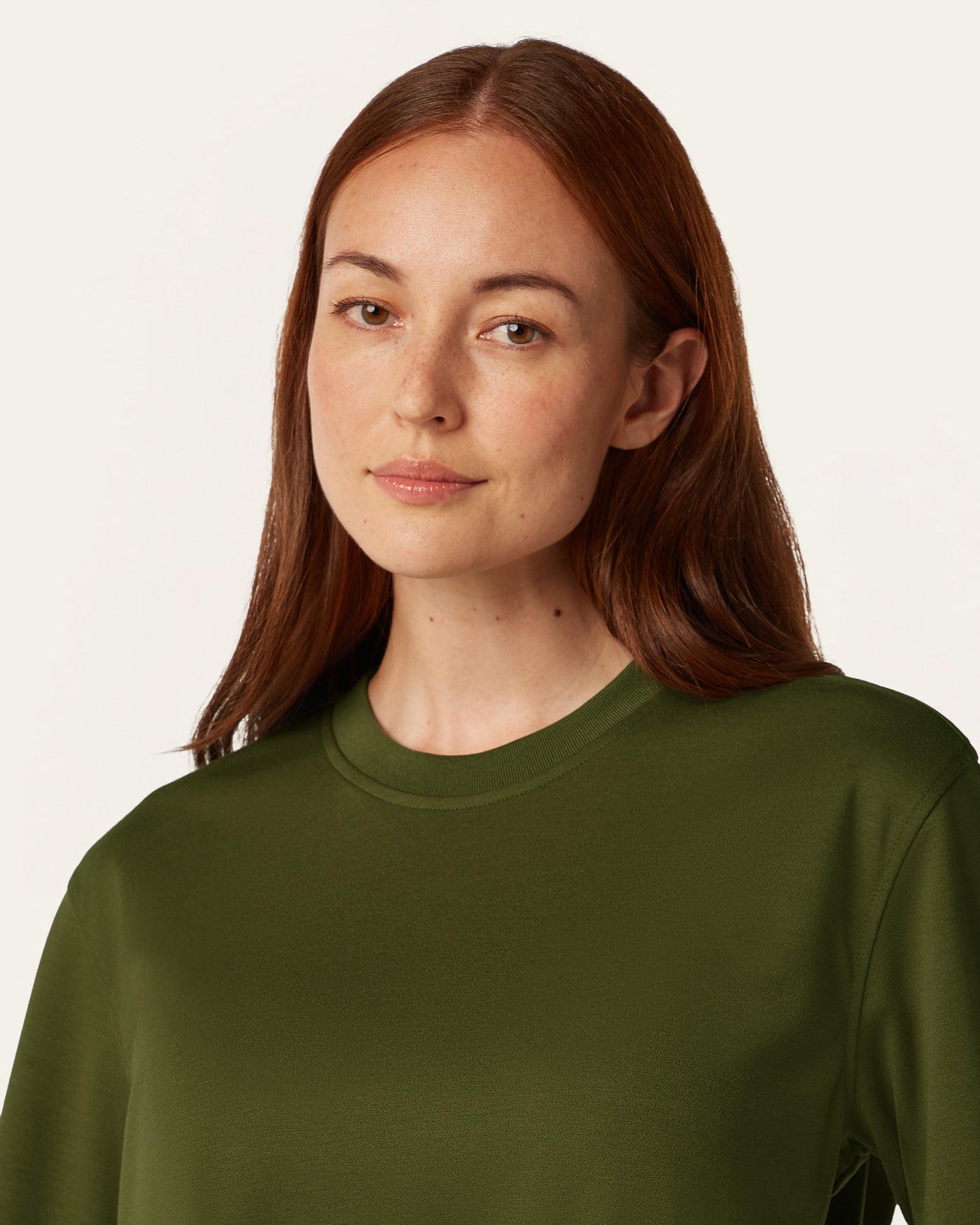 Interlock Boxy Fit T-shirt - Olive