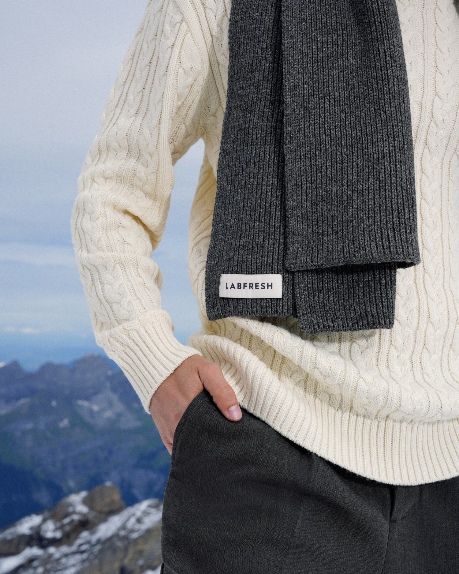 Knitwear made from oyster shells.